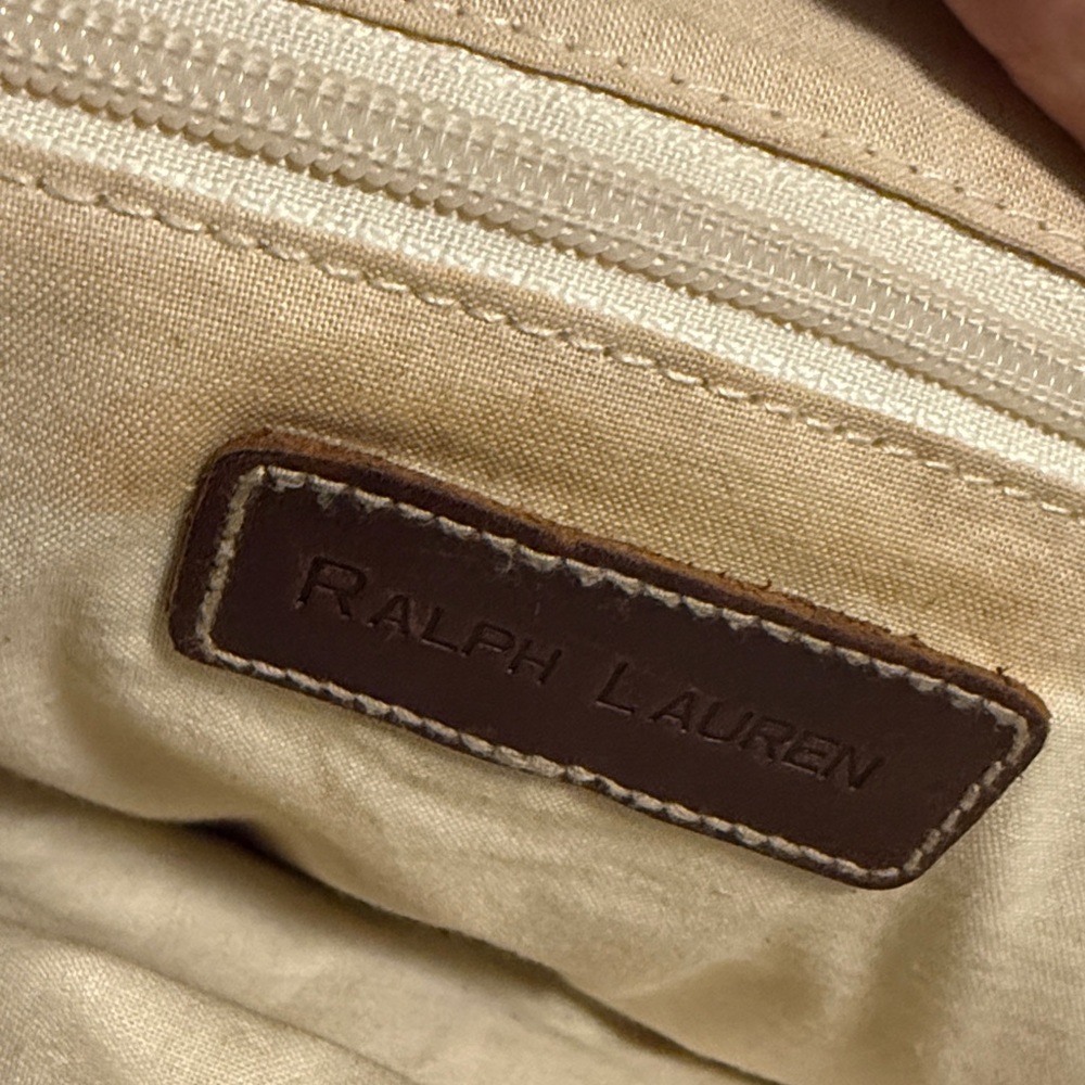 VINTAGE RALPH LAUREN STRAW TOTE - Picture 6 of 8